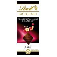 Lindt Excellence Étcsokoládé Vörösáfonyával, Mandulával És Mogyoróval100g csokoládé és édesség