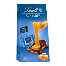 Lindt Squares étcsokoládé sós karamella töltelékkel - 144g csokoládé és édesség