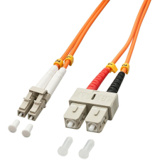LINDY 1.0m OM2 LC - SC Duplex száloptikás kábel 1 M Narancssárga (46990) kábel és adapter
