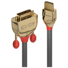 LINDY 36195 video átalakító kábel 2 M HDMI A-típus (Standard) DVI-D Arany, Szürke (36195) kábel és adapter