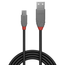 LINDY 36731 Anthra Line USB-A apa - Micro-USB apa 2.0 Adatkábel - Fekete (0,5m) kábel és adapter