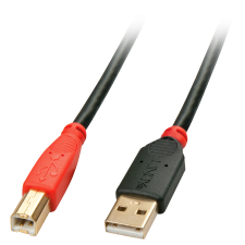 LINDY 42762 USB Type-A apa - USB Type-B apa 2.0 Nyomtató kábel - Fekete (15m) kábel és adapter