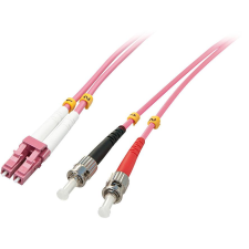 LINDY 46351 száloptikás kábel 2 M LC ST OM4 Rózsaszín (46351) kábel és adapter