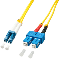LINDY 47474 száloptikás kábel 10 M LC SC OS2 Sárga (47474) kábel és adapter