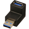 LINDY Adapter USB 3.0 Typ A 90° unten M/F Stecker Kupplung (71260)