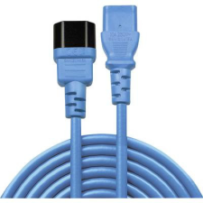 LINDY Áram Hosszabbítókábel [1x Hidegkészülék dugó, C14 - 1x Hidegkészülék alj, C13] 0.50 m Kék kábel és adapter