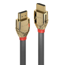 LINDY Gold Line Ultra nagy sebességű HDMI kábel 1.0m Szürke kábel és adapter