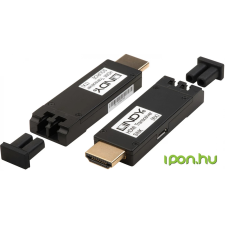 LINDY HDMI Fiber Optic LC Átalakító Fekete 5cm 38170 audió/videó kellék, kábel és adapter