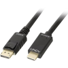 LINDY Kijelző csatlakozó / HDMI Csatlakozókábel [1x DisplayPort dugó - 1x HDMI dugó] 2.00 m Fekete (36922)