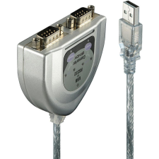 LINDY Konverter USB RS232 2 Port (42889) kábel és adapter
