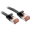 LINDY RJ45 Hálózat Csatlakozókábel CAT 6 U/UTP 1.00 m Fekete Védővel LINDY (47571)