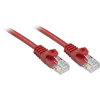 LINDY RJ45 Hálózat Csatlakozókábel CAT 6 U/UTP 30.00 cm Piros Védővel LINDY (48180)