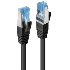 LINDY S/FTP CAT6a Patch kábel 0.50m Fekete kábel és adapter