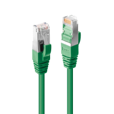LINDY S/FTP CAT6a Patch kábel 1.5m - Zöld kábel és adapter