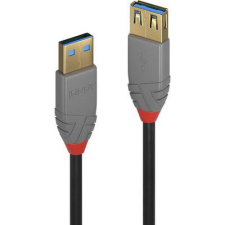 LINDY USB 3.0 Hosszabbítókábel [1x USB 3.0 dugó, A típus - 1x USB 3.0 alj, A típus] 0.50 m Fekete kábel és adapter