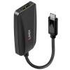 LINDY USB 3.0 Type C DisplayPort 1.4 Átalakító Fekete 13cm 43337