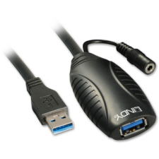 LINDY USB 3.2 aktív hosszabbító kábel A-A 10 m kábel és adapter