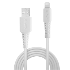LINDY USB-A - Lightning adat- és töltőkábel 1m fehér (31326) (lindy31326) - Adatkábel mobiltelefon kellék