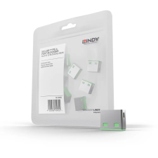 LINDY USB Portblokkoló (kulcs nélkül) Zöld - 10db kábel és adapter