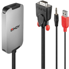 LINDY VGA/D-Sub DisplayPort Átalakító Fekete-Szürke 18cm 38296 kábel és adapter
