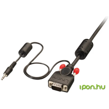 LINDY VGA/D-Sub + Jack Összekötő Fekete 1m 37298 fogó