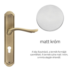 Linea Cali Aria matt króm kilincsgarnitúra Pajzsos 1630 PL CS zár és alkatrészei