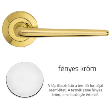 Linea Cali Brixia fényes króm körrozettás kilincsgarnitúra 760 RB 102 CR zár és alkatrészei