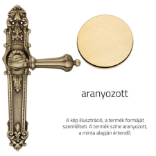 Linea Cali Charme aranyozoctt Pajzsos kilincsgarnitúra 1590 PL OZ zár és alkatrészei