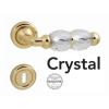 Linea Cali Crystal aranyozott körrozettás kilincsgarnitúra 830 RB 103 OZ