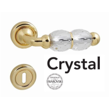 Linea Cali Crystal aranyozott körrozettás kilincsgarnitúra 830 RB 103 OZ zár és alkatrészei