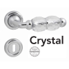 Linea Cali Crystal fényes króm körrozettás kilincsgarnitúra 830 RB 103 CR