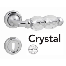 Linea Cali Crystal fényes króm körrozettás kilincsgarnitúra 830 RB 103 CR zár és alkatrészei