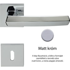 Linea Cali Dafne matt króm négyzetrozettás kilincsgarnitúra 509 RB 024 CS zár és alkatrészei