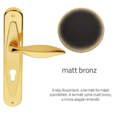 Linea Cali Delfino matt bronz Pajzsos kilincsgarnitúra 955 PL BM zár és alkatrészei