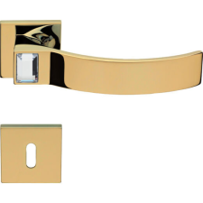 Linea Cali Elios Crystal aranyozott lapos négyzetrozettás kilincsgarnitúra 1340 RB 024 OZ zár és alkatrészei