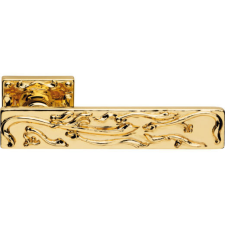 Linea Cali Frida aranyozott négyzetrozettás kilincsgarnitúra 1700 RB 007 OZ zár és alkatrészei