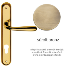 Linea Cali Garda súrolt bronz Pajzsos kilincsgarnitúra 670 PL OG zár és alkatrészei