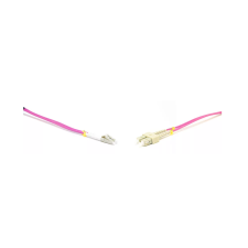 LinkEasy FPC-LCU-SCU-OM4-3M-D optikai patch kábel SC/UPC - LC/UPC Duplex 3m - Rózsaszín kábel és adapter