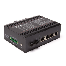 LinkEasy ipari PoE switch 2xGbE SFP+4x10/100/1000BaseTX 802.3at hub és switch
