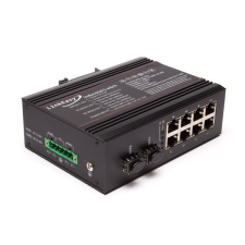 LinkEasy ipari PoE switch 2xGbE SFP+8x10/100/1000BaseTX 802.3at hub és switch