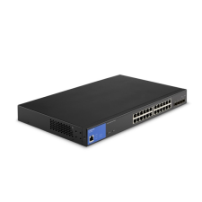 Linksys LGS328MPC 24x GbE PoE+ LAN 4x SFP+ port L3 menedzselhető PoE+ switch hub és switch