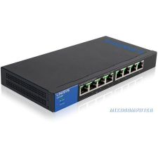 Linksys SMB LGS108P 8port POE+ 10/100/1000Mbps LAN nem menedzselhető asztali Switch hub és switch