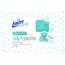 LINTEO Baby Aqua Sensitive finom nedves törlőkendők gyermekeknek 10 db törlőkendő