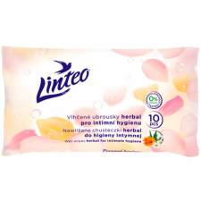 LINTEO Nedves törlőkendő Linteo Satin intim 10 db törlőkendő