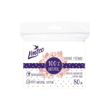 LINTEO Papír fültisztító pálcika 100% natural Linteo 80 db zacskóban babaápolási kellék