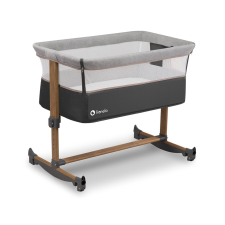 LIONELO babaágy bölcső babaöböl 3in1 Leonie Plus szürke kiságy, babaágy