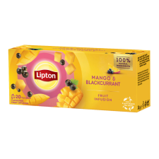 LIPTON Mangó-feketeribizli gyümölcstea 20 filter tea