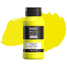 Liquitex Basics Fluid akrilfesték, 118 ml - 981, fluorescent yellow akrilfesték