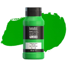 Liquitex Basics Fluid akrilfesték, 118 ml - 985, fluorescent green akrilfesték