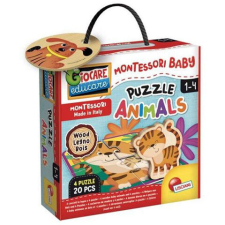Lisciani Giochi Montessori baby fa puzzle – Állatok puzzle, kirakós